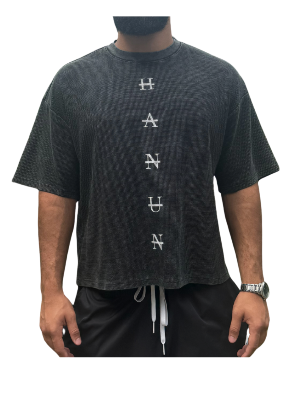 HANUN Waffle Washed Boxy Tee