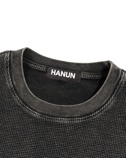 HANUN Waffle Washed Boxy Tee