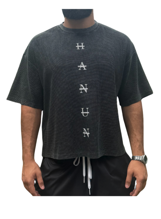HANUN Waffle Washed Boxy Tee